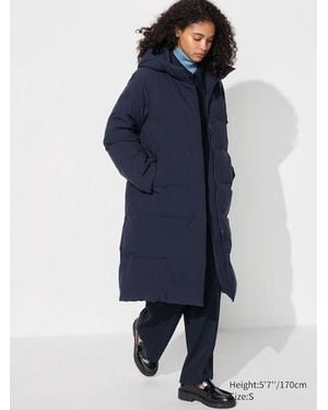 Uniqlo Seamless Down Long Coat - Blue