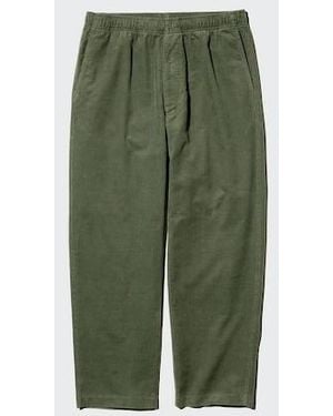 Uniqlo Corduroy Easy Ankle Trousers - Green
