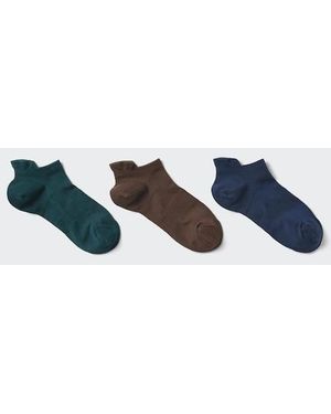 Uniqlo Short Socks (Sports, 3 Pairs) - Blue