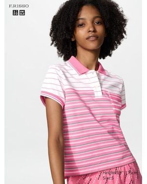 Uniqlo Polo Mini Rayas - Rosa