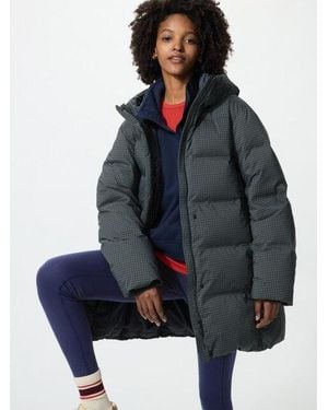 Uniqlo Abrigo Corto Plumas Sin Costuras - Azul