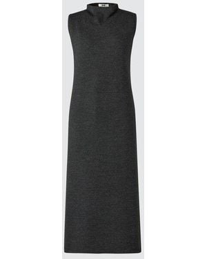 Uniqlo Strickkleid (Doppelt Gewebt,Ärmellos) - Schwarz