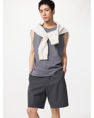 Uniqlo Easy Stretch Shorts (Seersucker) - Grey