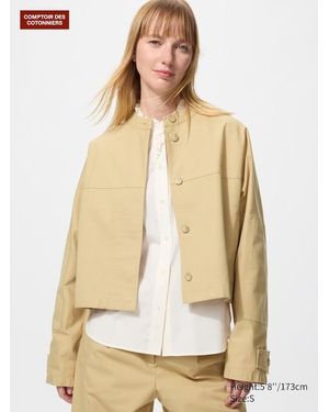 Uniqlo Cotton Short Jacket - Natural