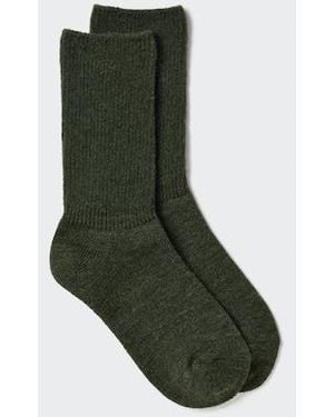 Uniqlo Heattech Calcetines Térmicos Punto Suave Soufflé - Verde