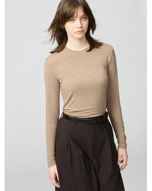 Uniqlo Heattech Extra Warm Cashmere Blend Crew Neck T-Shirt (Long Sleeve) - Black