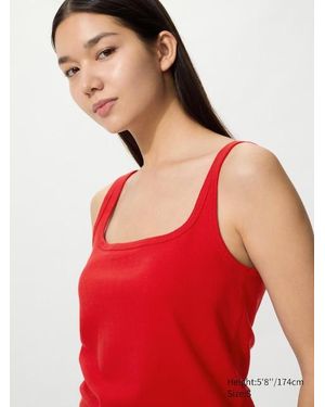 Uniqlo Pointelle Tank Top - Red