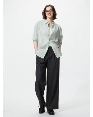 Uniqlo Smart Pleated Wide Trousers (Longer) - White