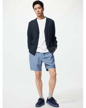 Uniqlo Linen Blend Easy Shorts - Blue