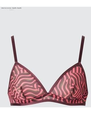 Uniqlo Bügelloser Mesh Bh - Rot