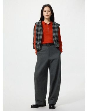 Uniqlo Pantaloni Jersey Soft Gamba Larga - Rosso