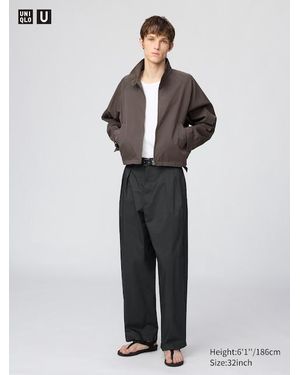 Uniqlo Pleated Wide Trousers - White