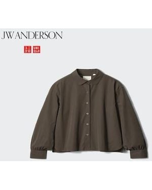 Uniqlo Cotton Volume Sleeve Shirt - Green