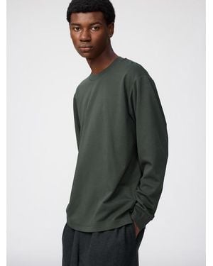 Uniqlo Airism Cotton Crew Neck T-Shirt (Long Sleeve) - Grey