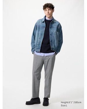 Uniqlo Pantaloni Alla Caviglia Con Motivo - Blu