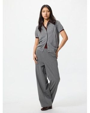 Uniqlo Smart Easy Trousers (Striped) - Grey