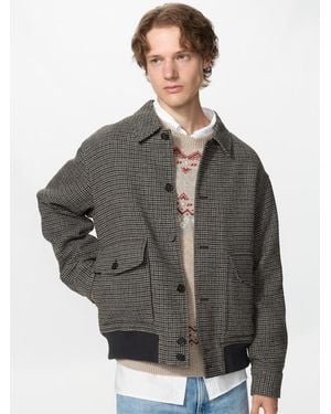 Uniqlo Short Blouson (Patterned) - Grey