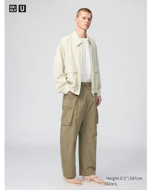 Uniqlo Wide Cargo Trousers - Natural