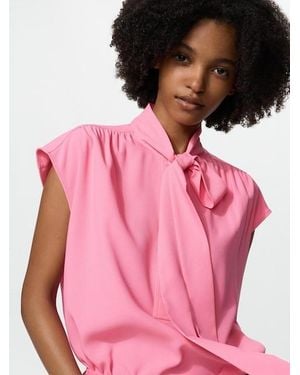 Uniqlo Bow Tie Blouse (Sleeveless) - Pink