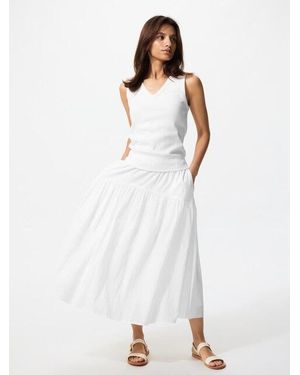 Uniqlo Nylon Gathered Skirt - White