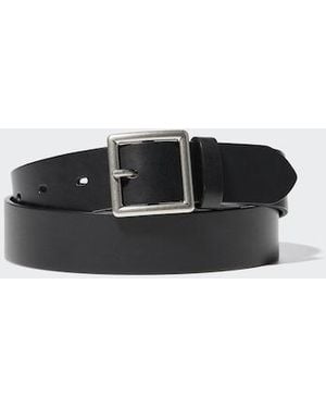Uniqlo Cinturón Piel Italiana - Negro