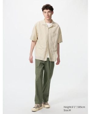 Uniqlo Linen Blend Easy Trousers - Natural