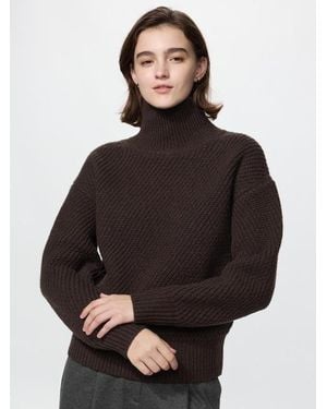 Uniqlo Lambswool High Neck Jumper - Black