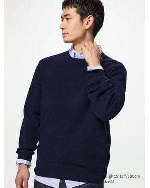 Uniqlo 100% Cashmere Crew Neck Jumper - Blue