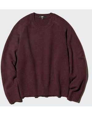 Uniqlo Soufflé Yarn Crew Neck Jumper - Red