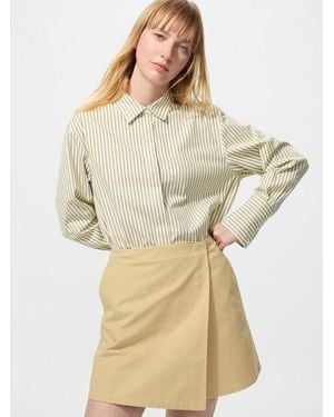 Uniqlo Cotton Mini Skirt - Natural
