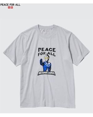 Uniqlo Algodón Peace For All Camiseta Estampado Gráfico (Ultraman) - Gris