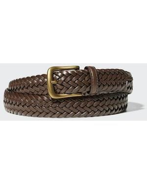 Uniqlo Leather Mesh Belt - Brown