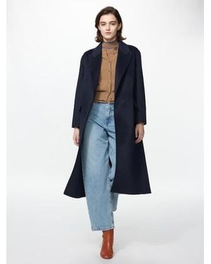 Uniqlo Double-Faced Long Coat - Blue