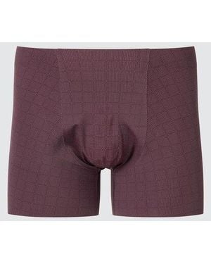 Uniqlo Airism Seamless Boxer Briefs (Printed) - Purple