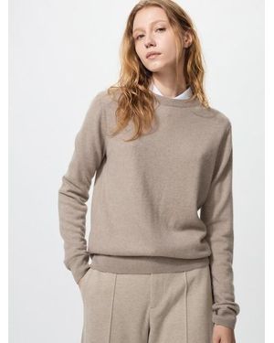 Uniqlo 100% Cashmere Crew Neck Jumper - Brown
