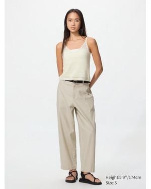 Uniqlo Pantalón Lino Algodón - Azul
