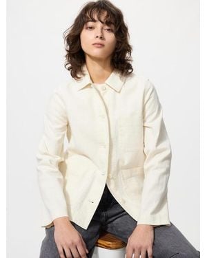 Uniqlo Chaqueta Lino Algodón - Blanco