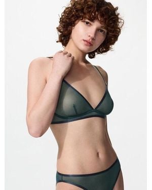Uniqlo Sujetador Sin Aros Malla Color Block - Verde
