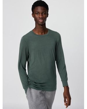 Uniqlo Heattech Extra Warm Cashmere Blend Crew Neck T-Shirt (Long Sleeve) - Green