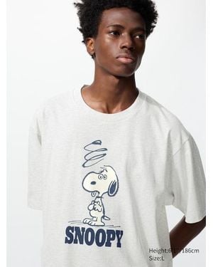 Uniqlo T-Shirt Stampa Ut Peanuts - Bianco