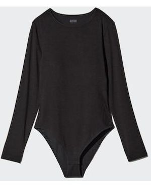 Uniqlo Heattech Extracálido Body Térmico Con Sujetador - Negro