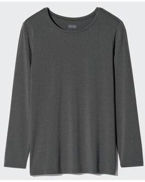 Uniqlo Heattech Crew Neck T-Shirt - Grey