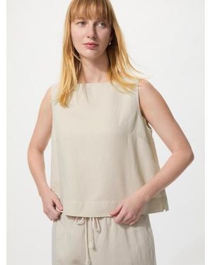 Uniqlo Linen Blend Blouse (Sleeveless) - Natural