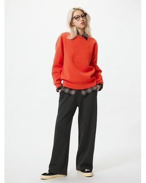 Uniqlo Warm Pile Lined Sweat Wide Trousers - Red