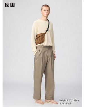 Uniqlo Pantalón Pinzas Ancho - Neutro