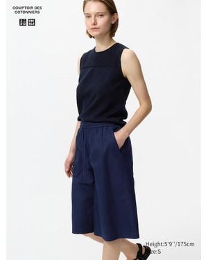 Uniqlo Linen Blend Culottes - Blue