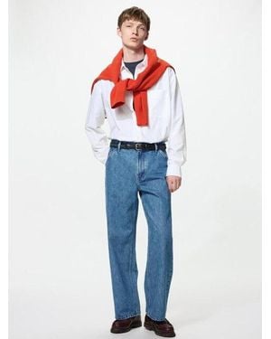 Uniqlo Vaquero Recto Baggy - Azul