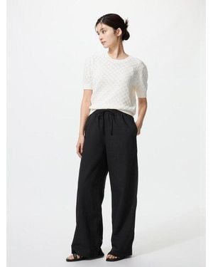 Uniqlo Linen Blend Easy Trousers - White