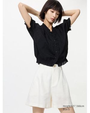 Uniqlo Linen Cotton Shorts - Black