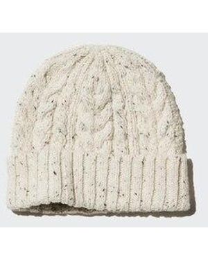 Uniqlo Heattech Chunky Knit Beanie - White
